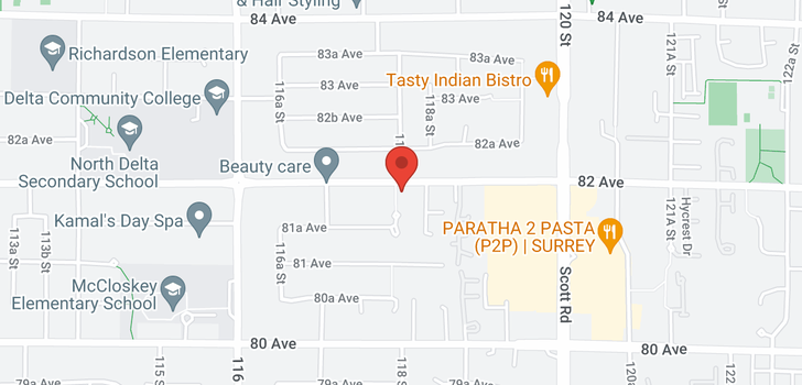 map of 11790 82 AVENUE